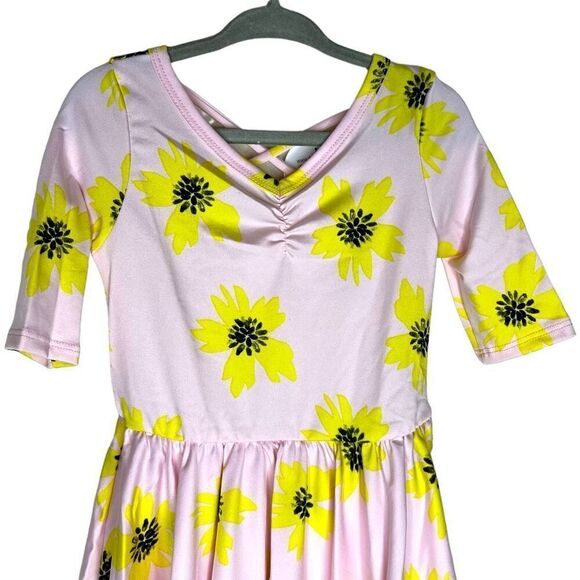 NEW Dot Dot Smile Yellow Floral Pink Ballerina Dress 2T - Picture 2 of 8